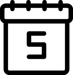 Calendar With Day 5 Vinyl Svg File, Free Vectors File